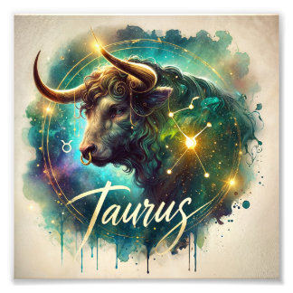 Majestic Taurus Zodiac Art Fototryck