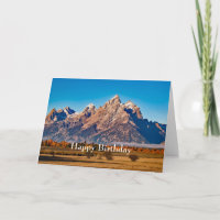 Majestic Teton Mountains Autumn Photo Birthday