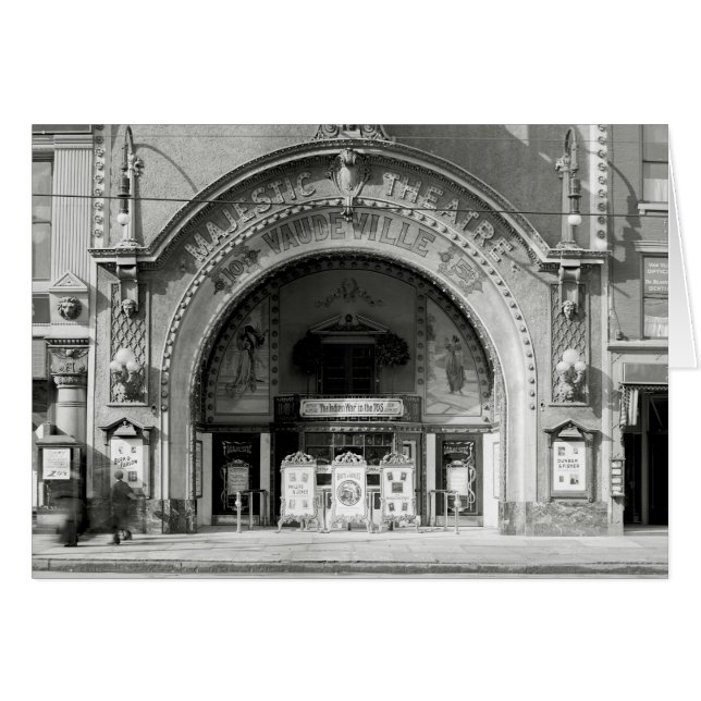 Majestic Theater, 1910 Hälsningskort (Framsidan Horizontal)