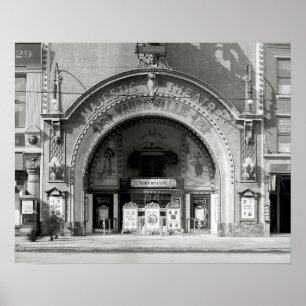 Majestic Theatre, 1910. Gammalt foto Poster