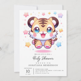 Majestic Tiger Baby Shower Inbjudningar