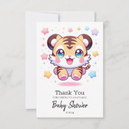 Majestic Tiger Baby Shower Tack Kort