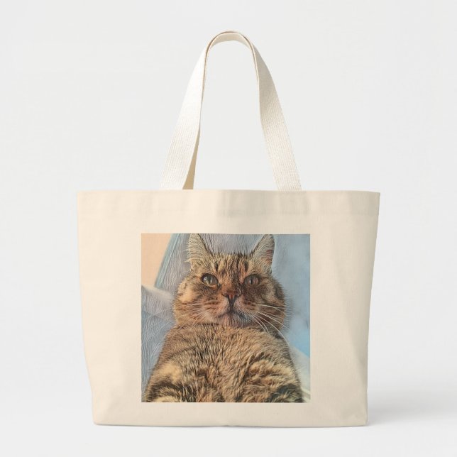 Majestic Tiger Cat Tote Bag Jumbo Tygkasse (Framsidan)