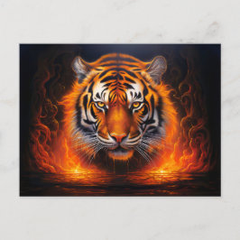Majestic Tiger China Zodiac Artistry Airbrush Vykort