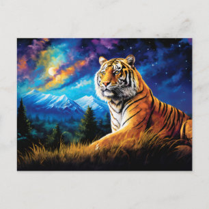 Majestic Tiger China Zodiac Artistry Vykort