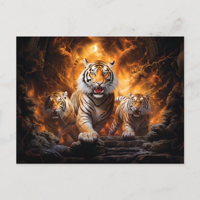 Majestic Tiger China Zodiac Artistry Vykort (Framsida)