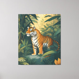 Majestic Tiger i Jungle Elegant Wildlife Art Canvastryck