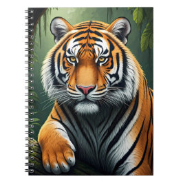 Majestic Tiger in Jungle Anteckningsbok