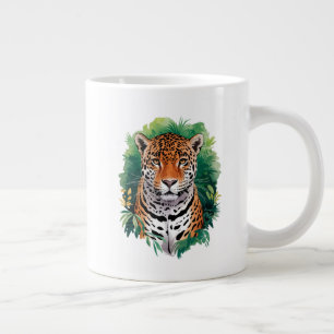 "Majestic Tiger in Jungle Art - Wildlife Nature" Jumbo Mugg