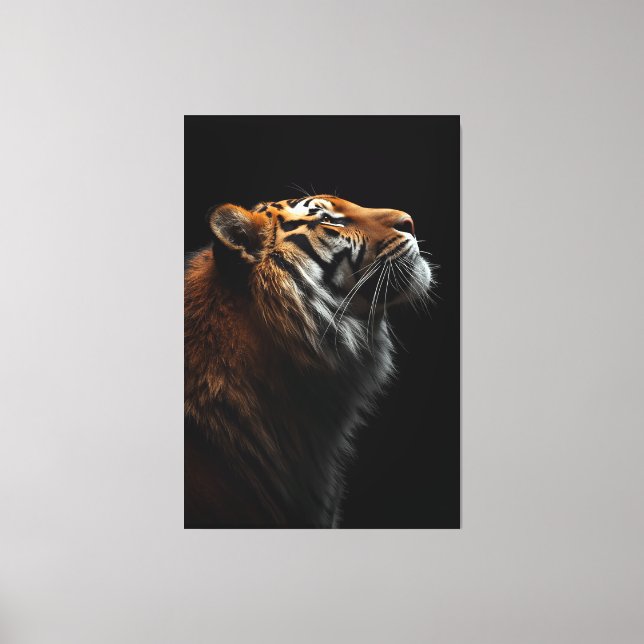 Majestic Tiger Portrait, Strength Royal Confidence Canvastryck (Framsida)