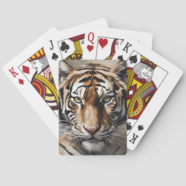Majestic Tiger Porträtt Casinokort (Baksidan)