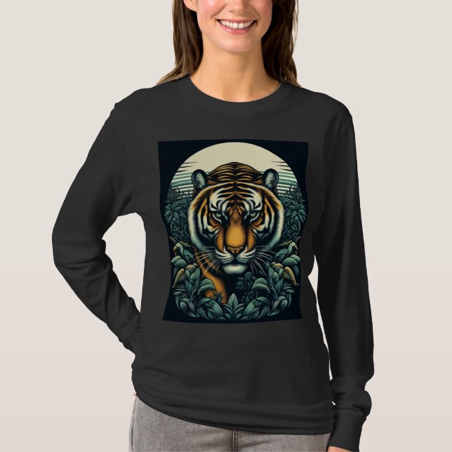 "Majestic Tiger - Rule Your Jungle" T Shirt (Framsida)