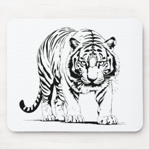 Majestic Tiger Silhouette in Bold Vector Art Musmatta