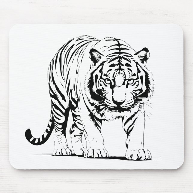 Majestic Tiger Silhouette in Bold Vector Art Musmatta (Framsidan)