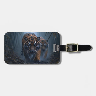 Majestic Tigers in a Foggy Jungle Bagagebricka