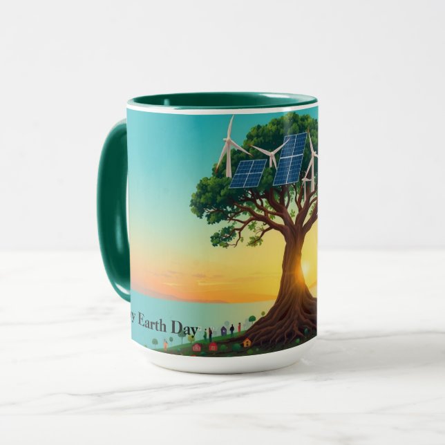 Majestic Tree Powering a Green Community Mugg (Framsida vänster)