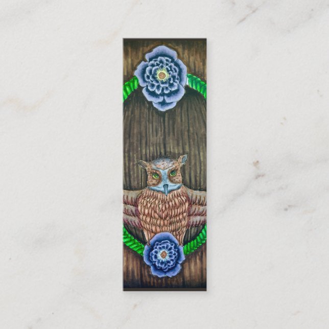 Majestic Uggla Bookmark/mini affärskort Mini Visitkort (Framsida)