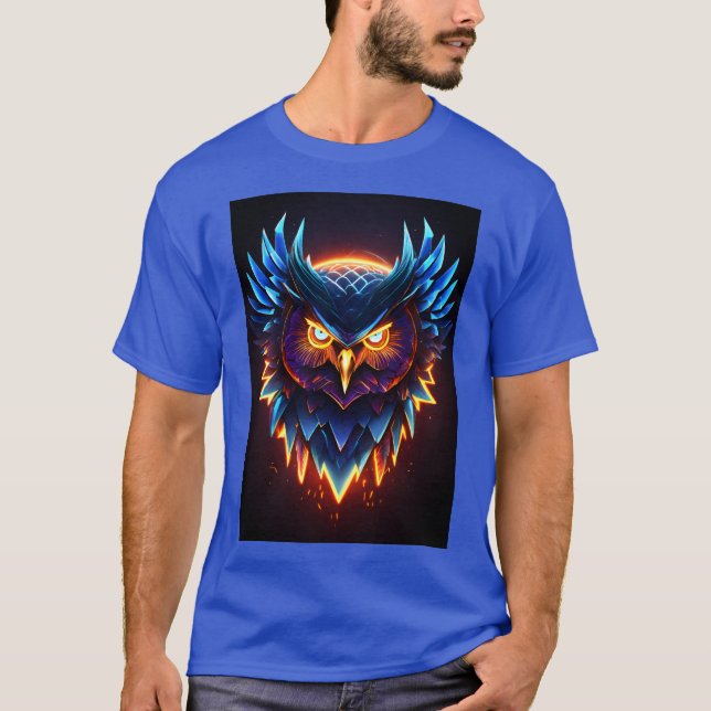 Majestic Uggla Head Print T-Shirt .-Nature Inspire (Framsida)