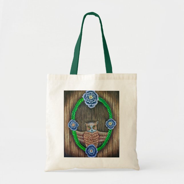 Majestic Uggla Marker teckning Tote Bag Tygkasse (Framsidan)