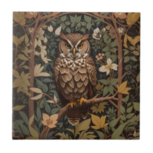 Majestic Underbar Horned Uggla Forest Kakelplatta