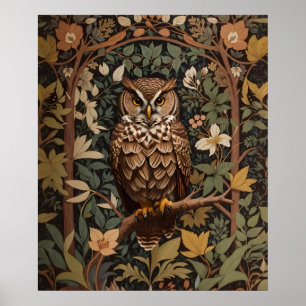 Majestic Underbar Horned Uggla Forest Poster