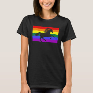 Majestic Unicorn Kärlek Party HGBTQ Gay pride Flag T Shirt