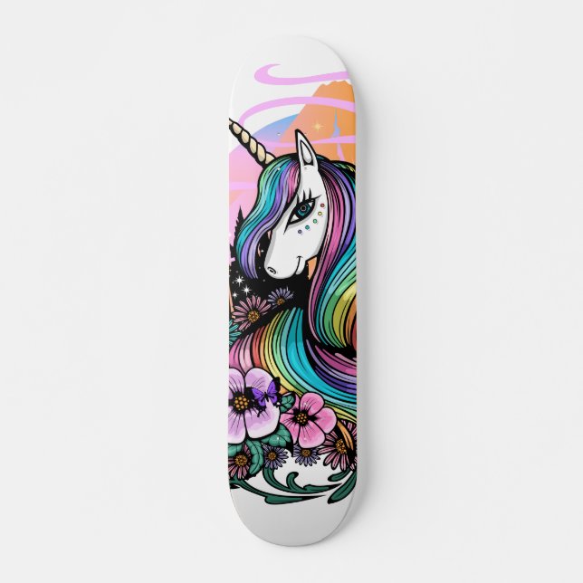 Majestic Unicorn Mini Skateboard Bräda 18,5 Cm (Framsida)
