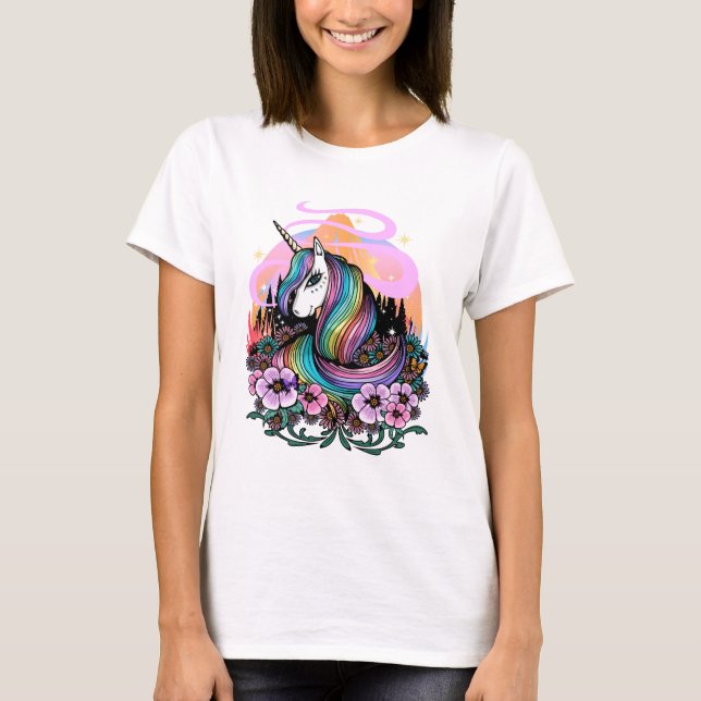 Majestic Unicorn T Shirt (Framsida)