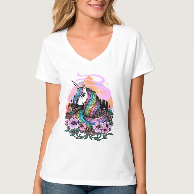 Majestic Unicorn T Shirt (Framsida)