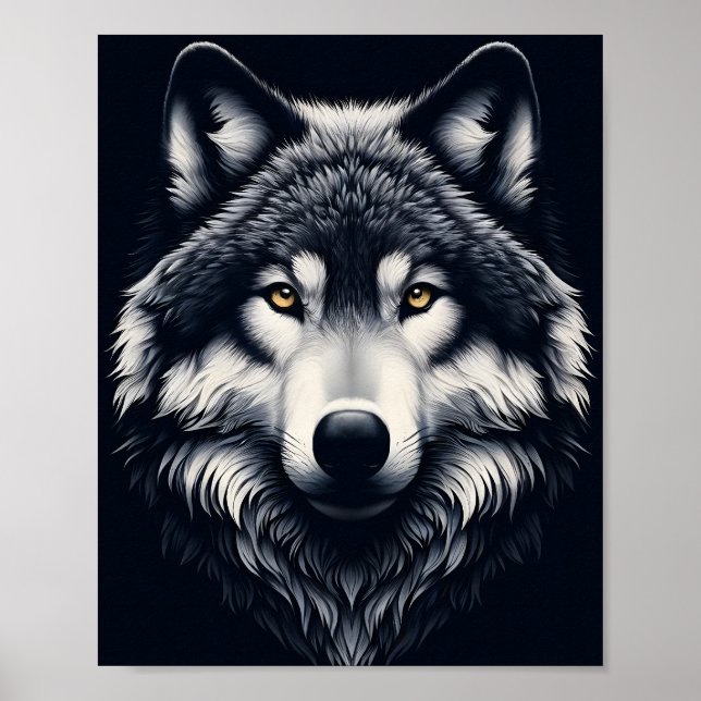 Majestic Varg Gaze Poster (Framsidan)