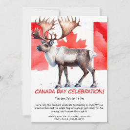 Majestic Västindiou & Canadian Flagga | Kanada-dag Inbjudningar