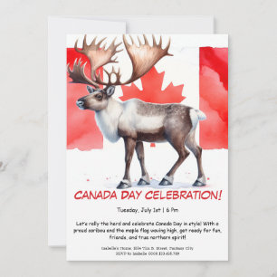 Majestic Västindiou & Canadian Flagga   Kanada-dag Inbjudningar