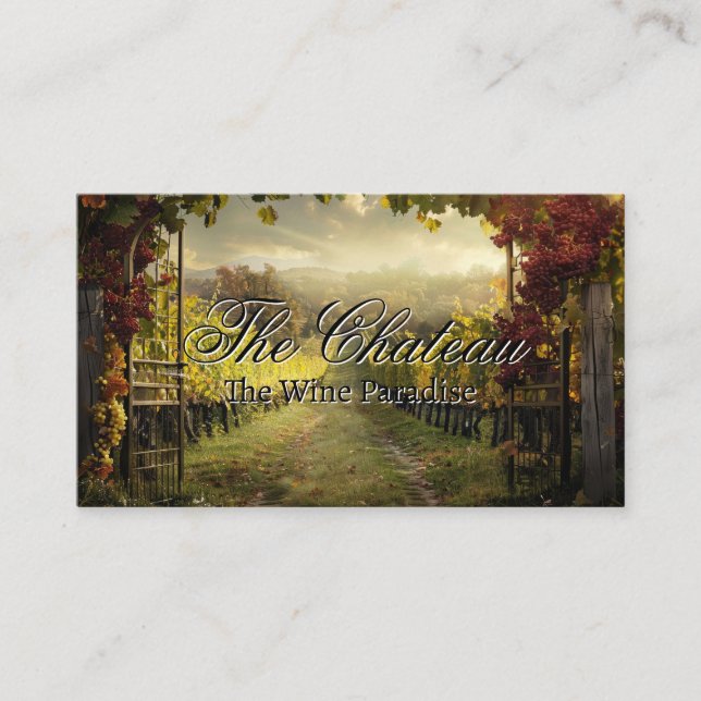 Majestic Vineyard | Vin Visitkort (Framsida)