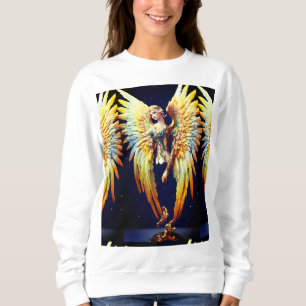 Majestic Vingar Print T-Shirt - Unik fågelkonst.