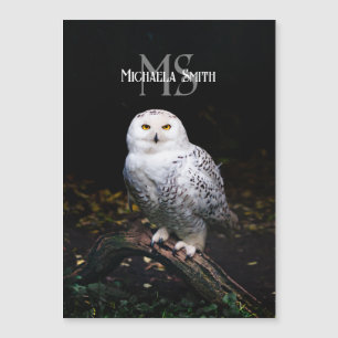 Majestic vintersnöwiwy uggla monogram, eget namn