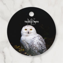 Majestic vintersnöwiwy uggla monogram, eget namn