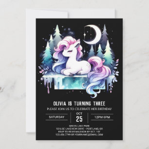 Majestic Watercolor Horse Birthday Inbjudningar