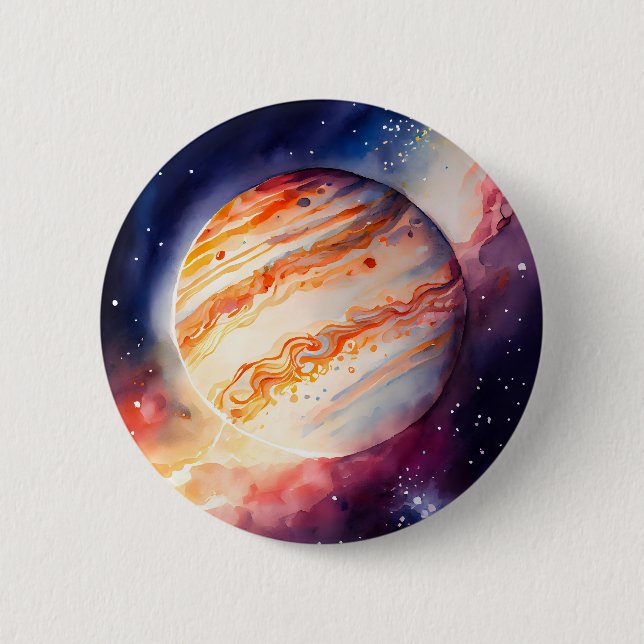 Majestic Watercolor Jupiter Art Knapp (Framsida)