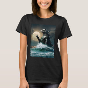 Majestic Wave Art Underbar Monster utanför Kanagaw T Shirt