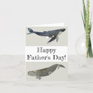 Majestic Whale Fars dag BLANK Greeting Card Tack Kort
