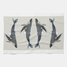 Majestic Whale Kitchen Tea Towel Kökshandduk