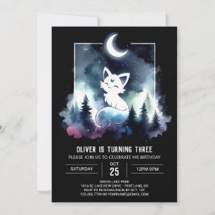 Majestic Whimsical Cat Birthday Inbjudningar