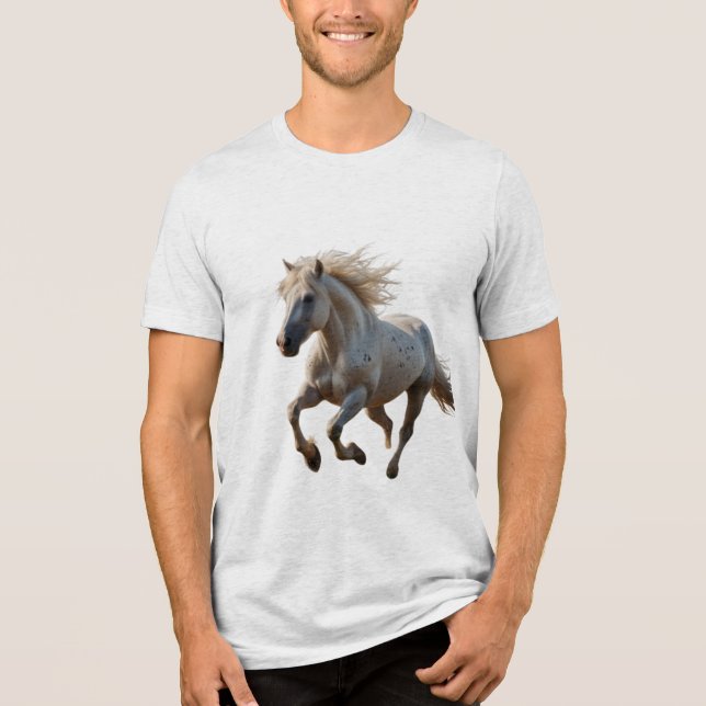 Majestic White Stallion T Shirt (Framsida)
