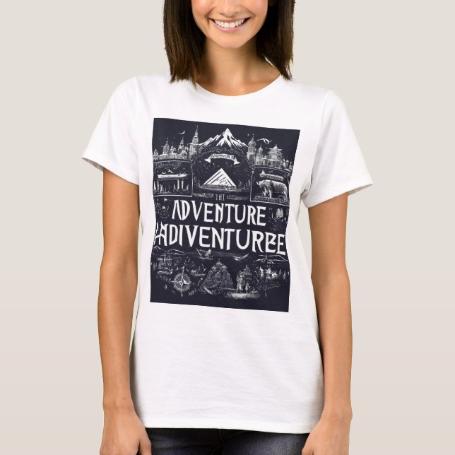 Majestic White Svan Gliding on Serene Pond T-Shirt (Framsida)