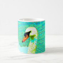 Majestic White Svan Head Kaffemugg