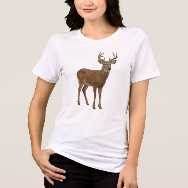 MAJESTIC WHITE-TAILED DEER. SAMER BRASIL T SHIRT (Framsida)