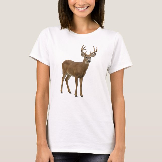 MAJESTIC WHITE-TAILED DEER. SAMER BRASIL T SHIRT (Framsida)