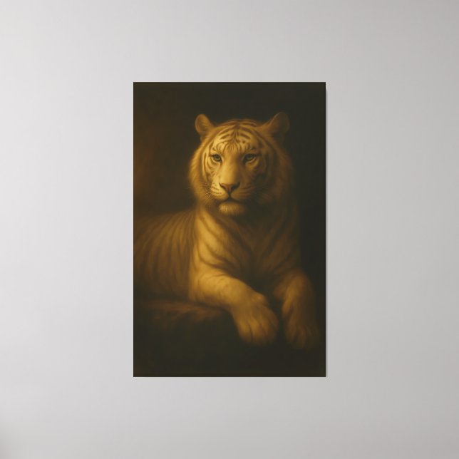 Majestic White Tiger – Fine Art Premium Canvas (Framsida)