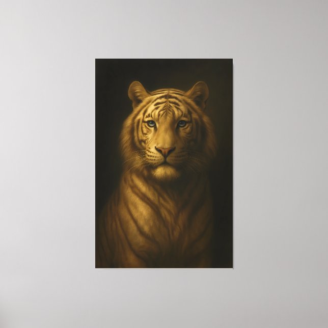 Majestic White Tiger – Fine Art Premium Canvas (Framsida)