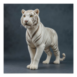 Majestic White Tiger Perfect Poster